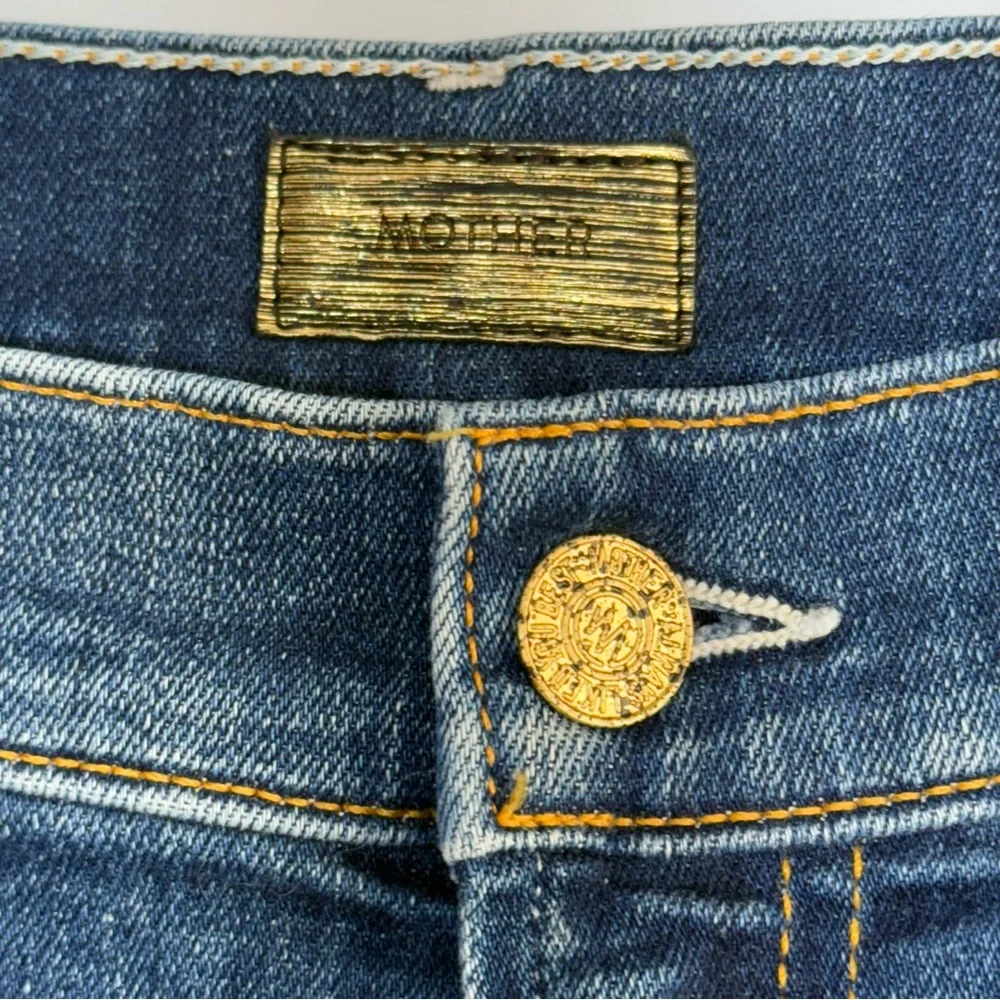 Mother The Insider Slit Ankle Fray Not Rough Enough Denim Jeans 25 - Picture 6 of 16
